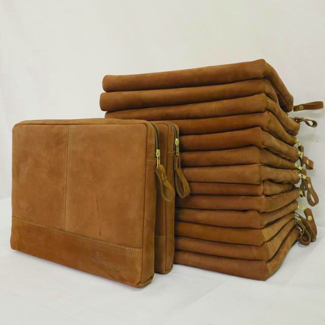 Leather laptop sleeve